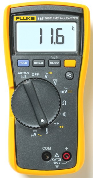 Fluke 116 Multimeter mit Temperatur- und Mikroampèremessung für